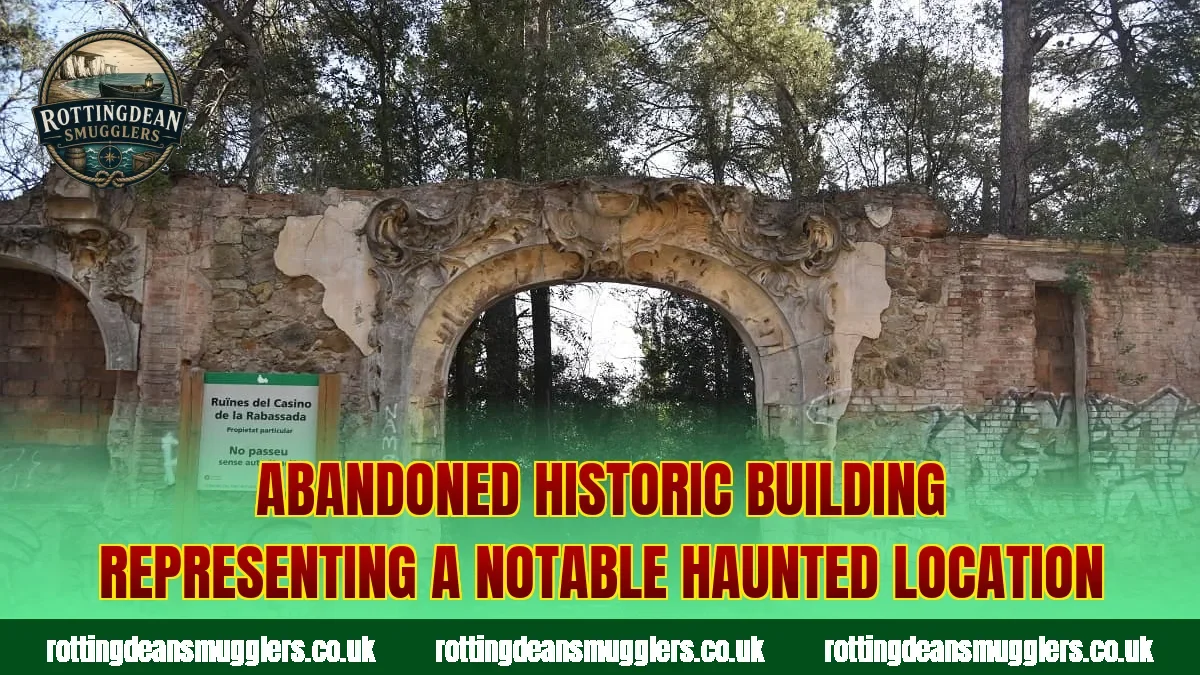 Abandoned historic building representing a notable haunted location