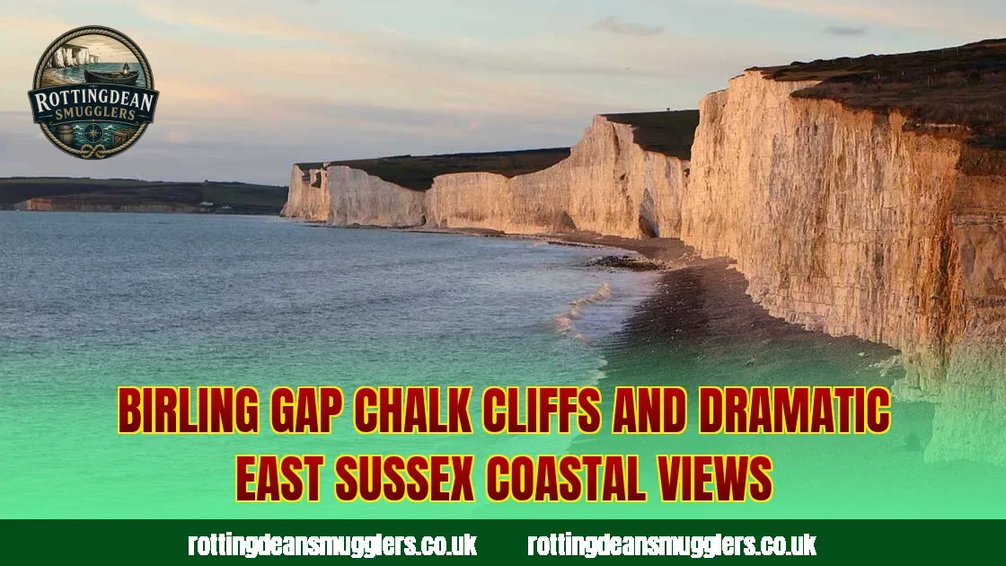 Birling Gap chalk cliffs and dramatic East Sussex coastal views