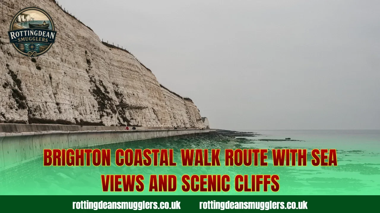 Brighton coastal walk route with sea views and scenic cliffs