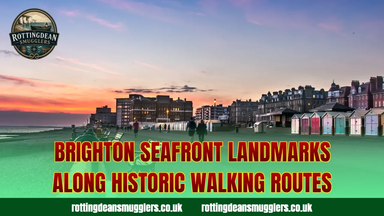 Brighton seafront landmarks along historic walking routes