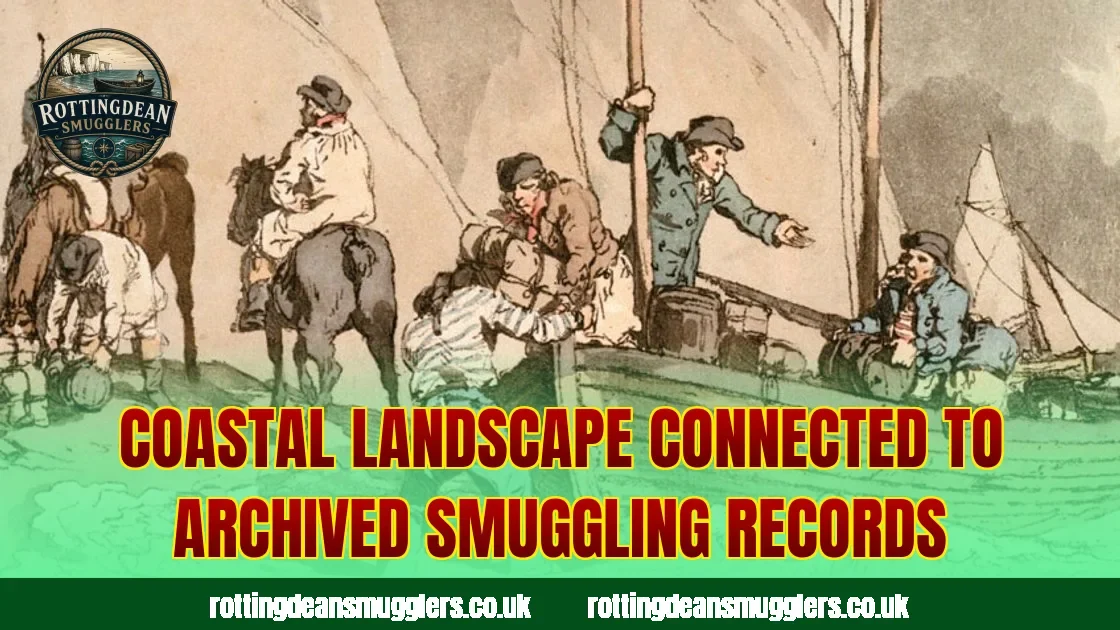 Coastal landscape connected to archived smuggling records