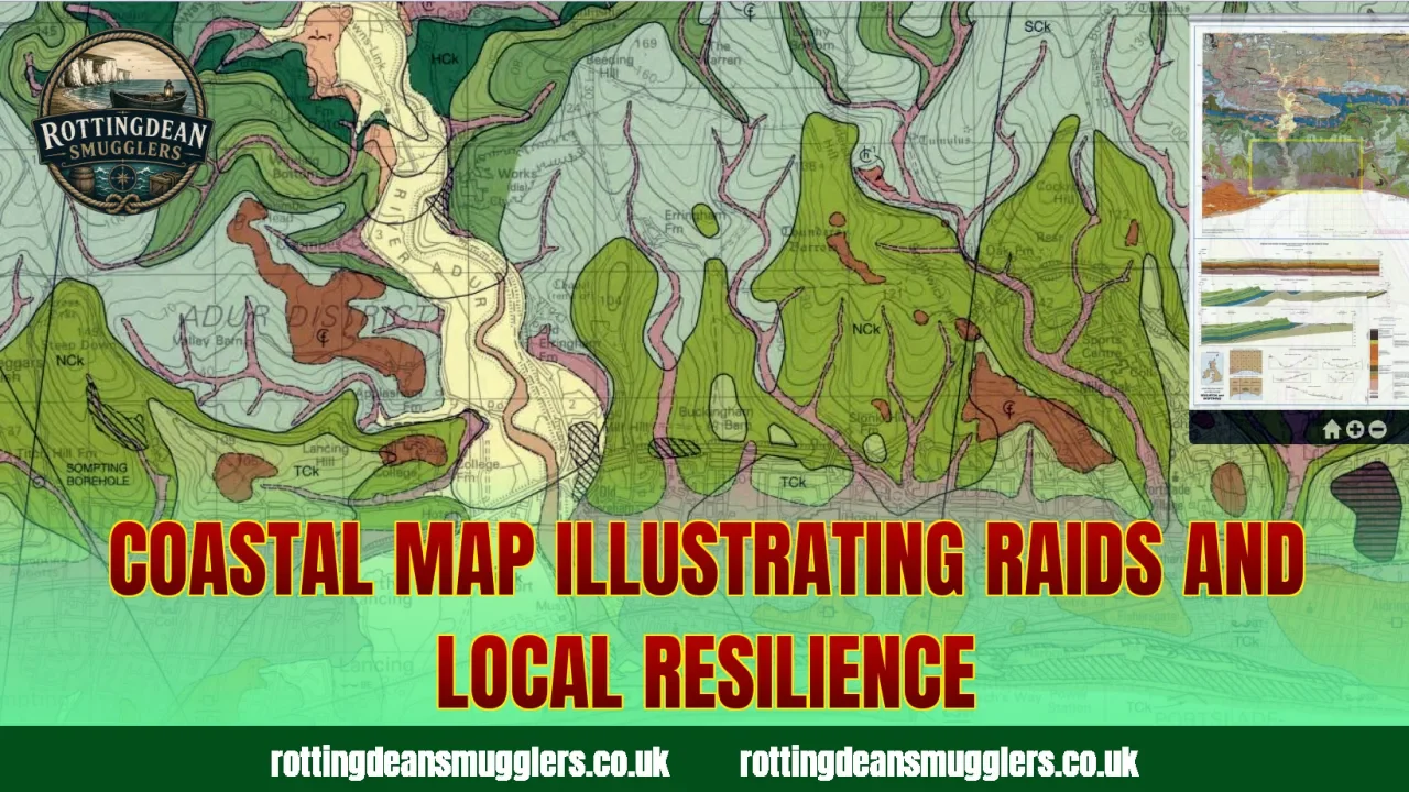 Coastal map illustrating raids and local resilience