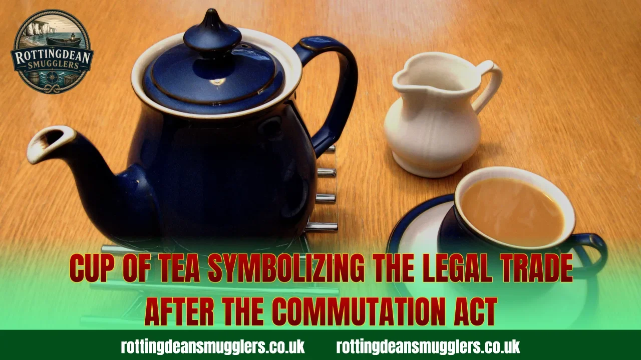Cup of tea symbolizing the legal trade after the Commutation Act