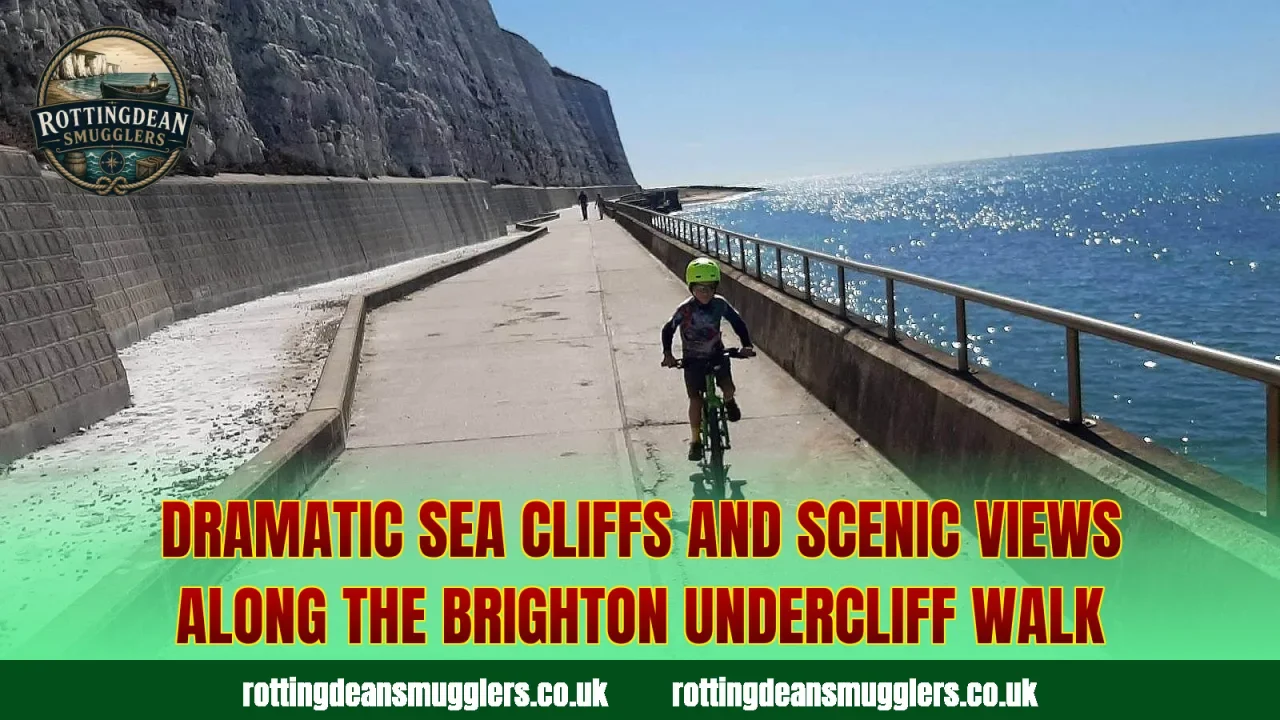 Dramatic sea cliffs and scenic views along the Brighton Undercliff Walk