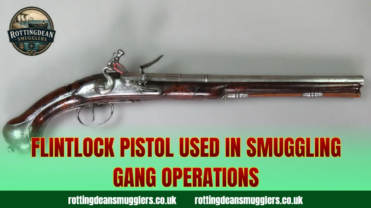 Flintlock pistol used in smuggling gang operations