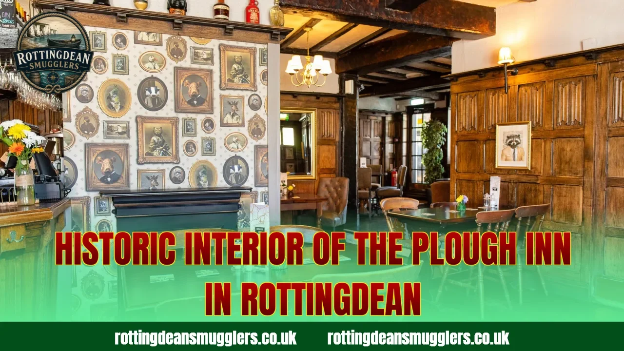 Historic interior of The Plough Inn in Rottingdean