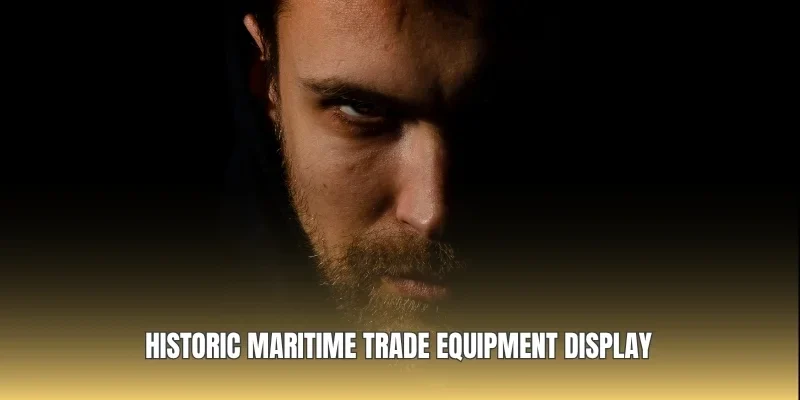Historic maritime trade equipment display