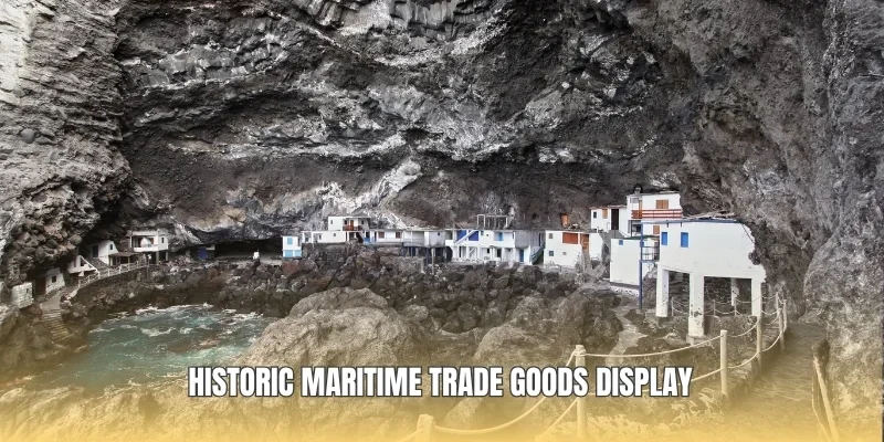 Historic maritime trade goods display