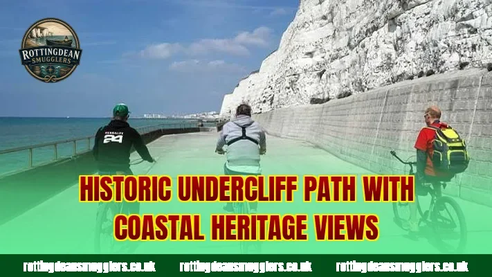 Historic Undercliff path with coastal heritage views