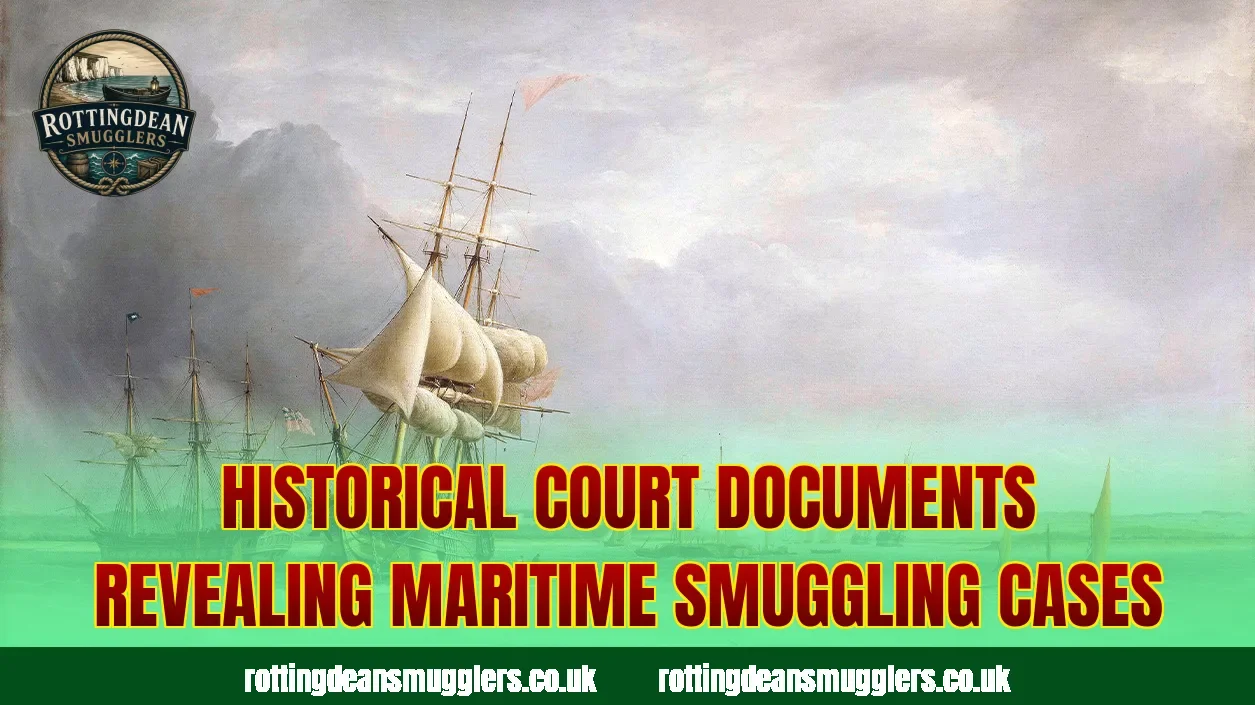 Historical court documents revealing maritime smuggling cases