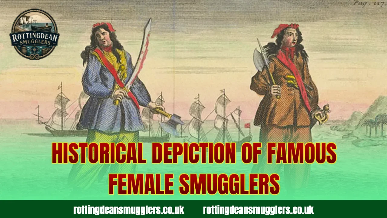 Historical depiction of famous female smugglers