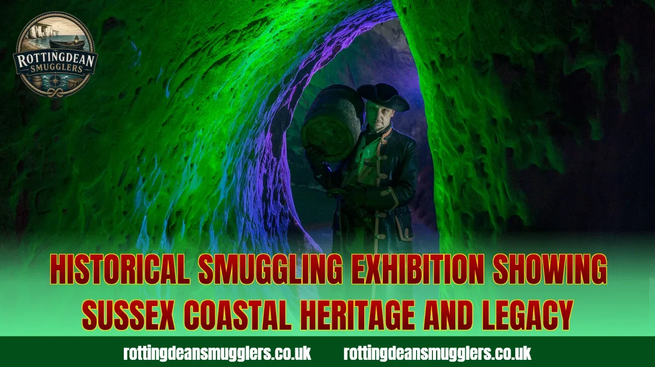 Historical smuggling exhibition showing Sussex coastal heritage and legacy