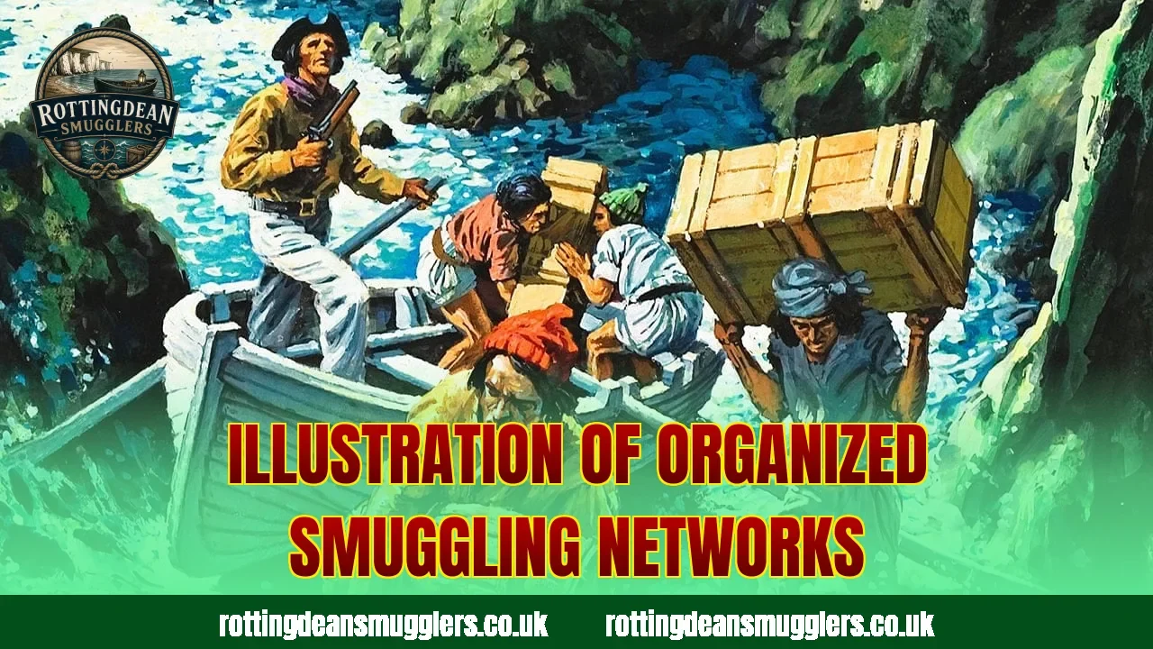 Illustration of organized smuggling networks