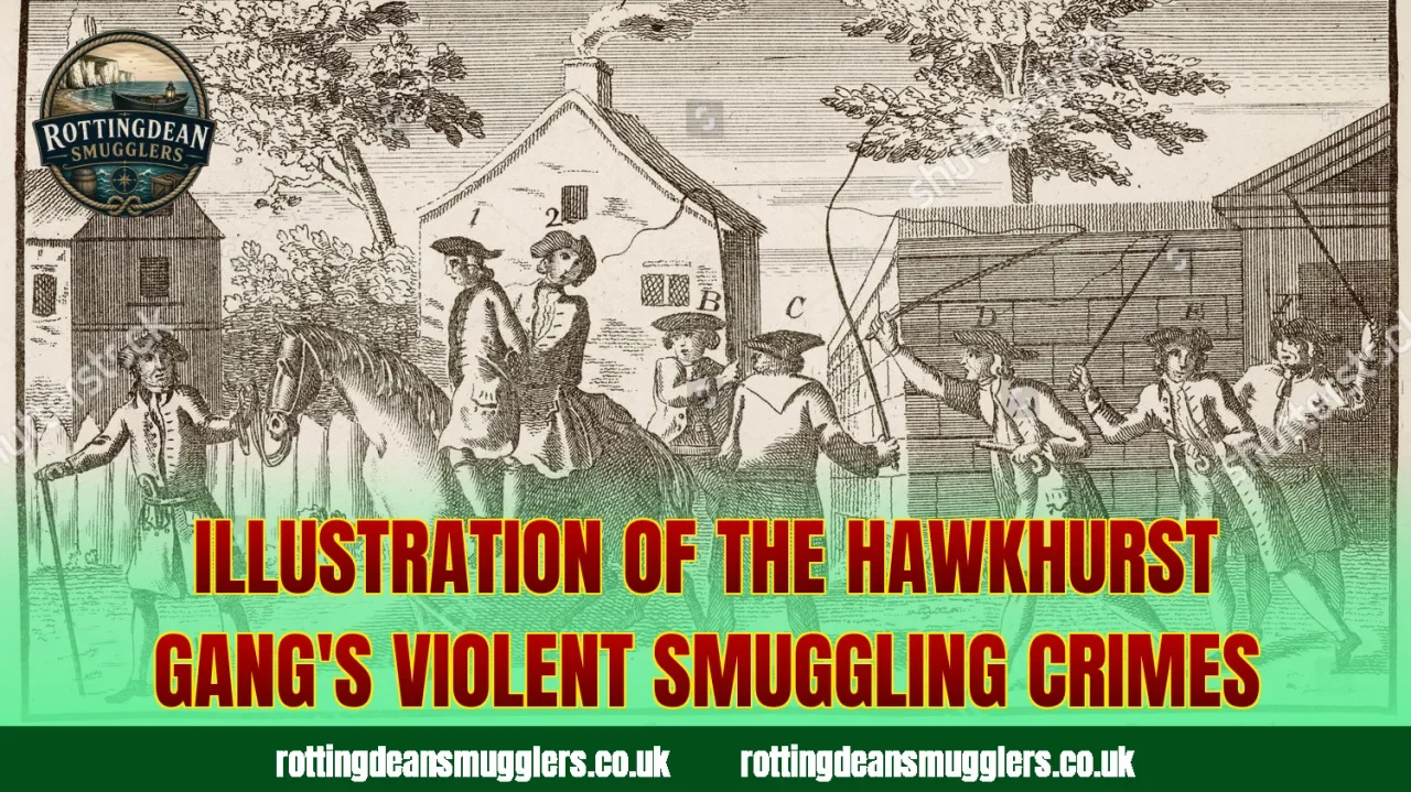 Illustration of the Hawkhurst Gang's violent smuggling crimes