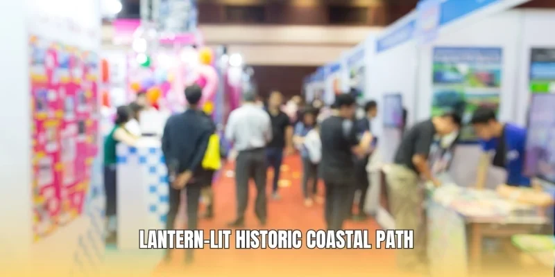 Lantern-lit historic coastal path