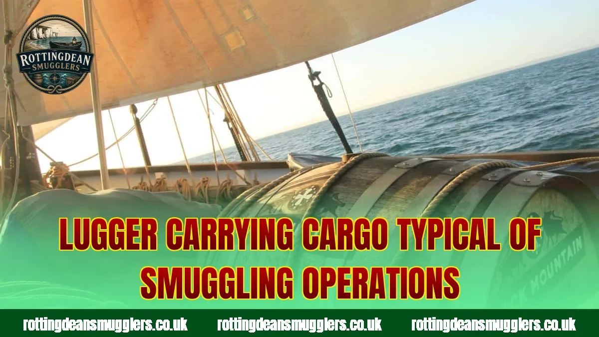 Lugger carrying cargo typical of smuggling operations