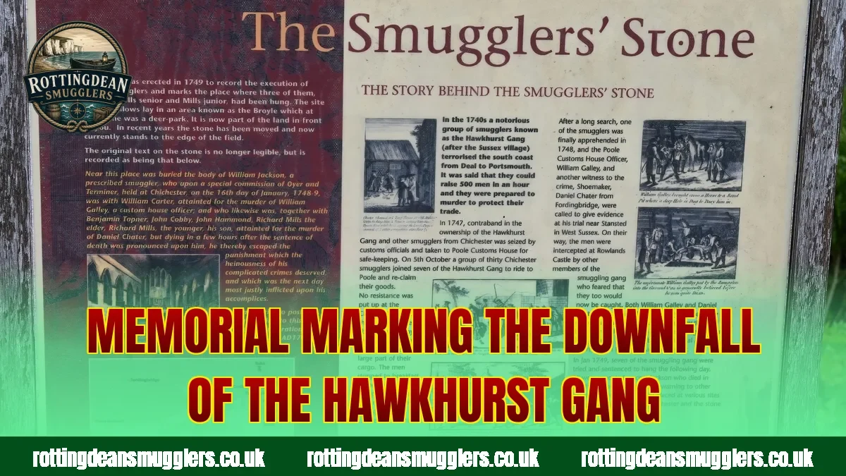 Memorial marking the downfall of the Hawkhurst Gang
