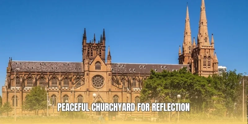 Peaceful churchyard for reflection
