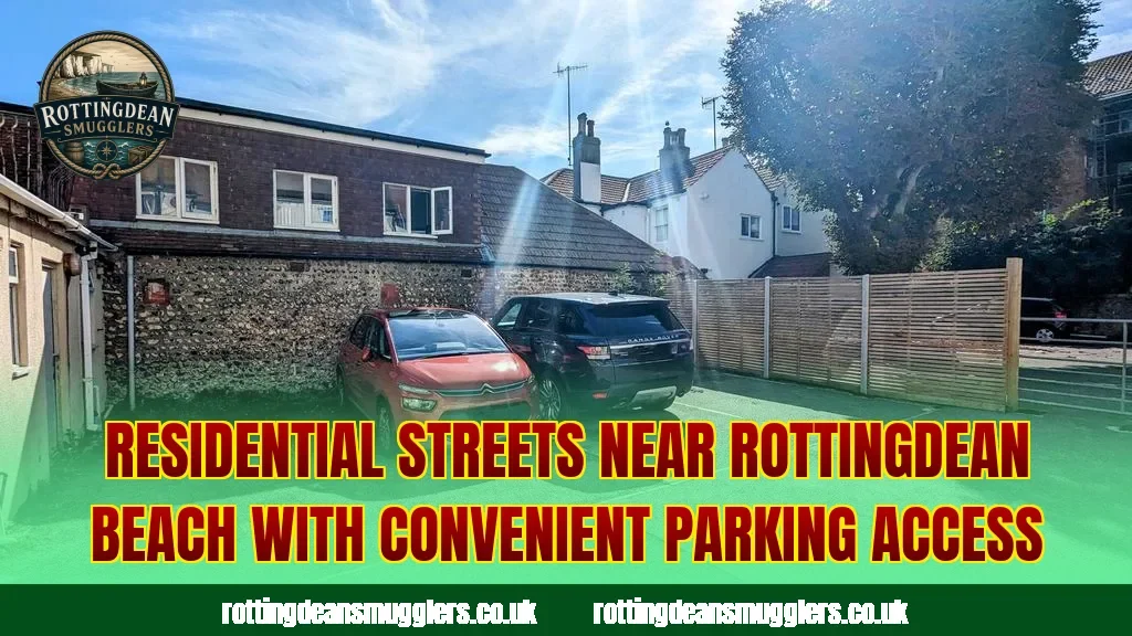 Residential streets near Rottingdean beach with convenient parking access