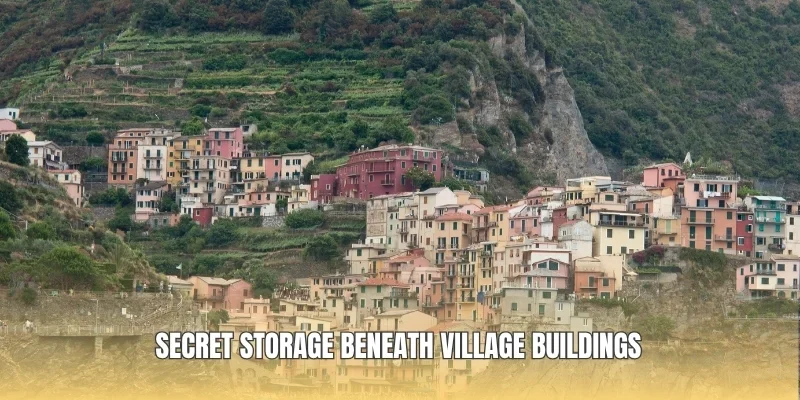 Secret storage beneath village buildings