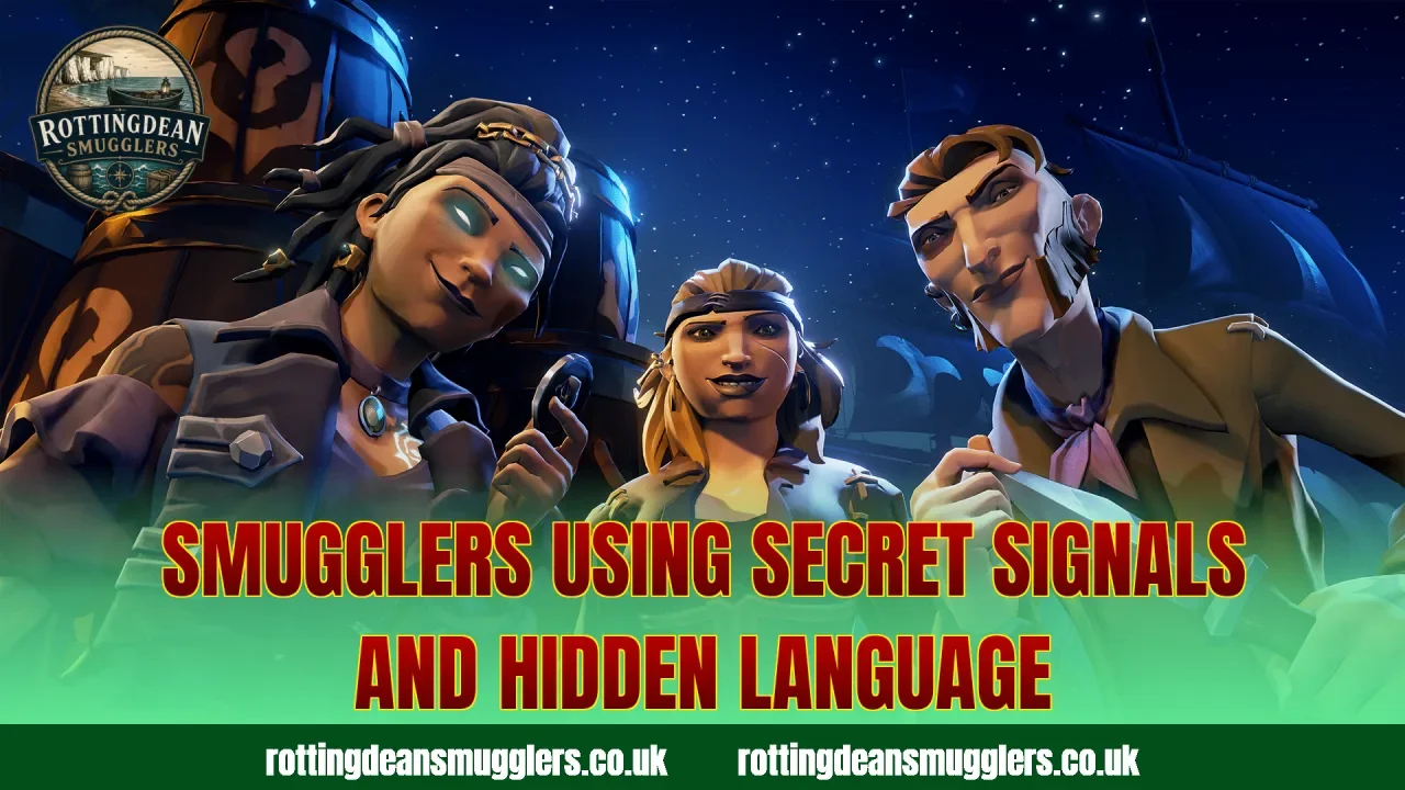 Smugglers using secret signals and hidden language