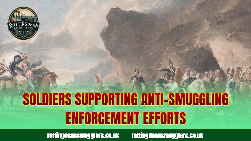 Soldiers supporting anti-smuggling enforcement efforts