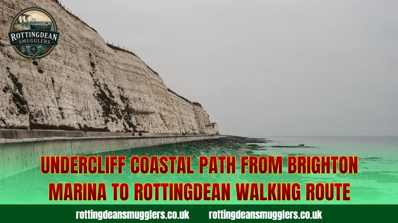 Undercliff coastal path from Brighton Marina to Rottingdean walking route