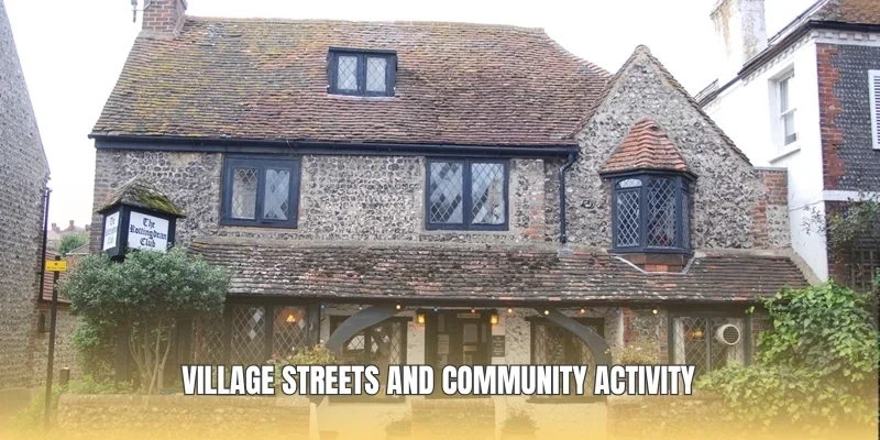 Village streets and community activity