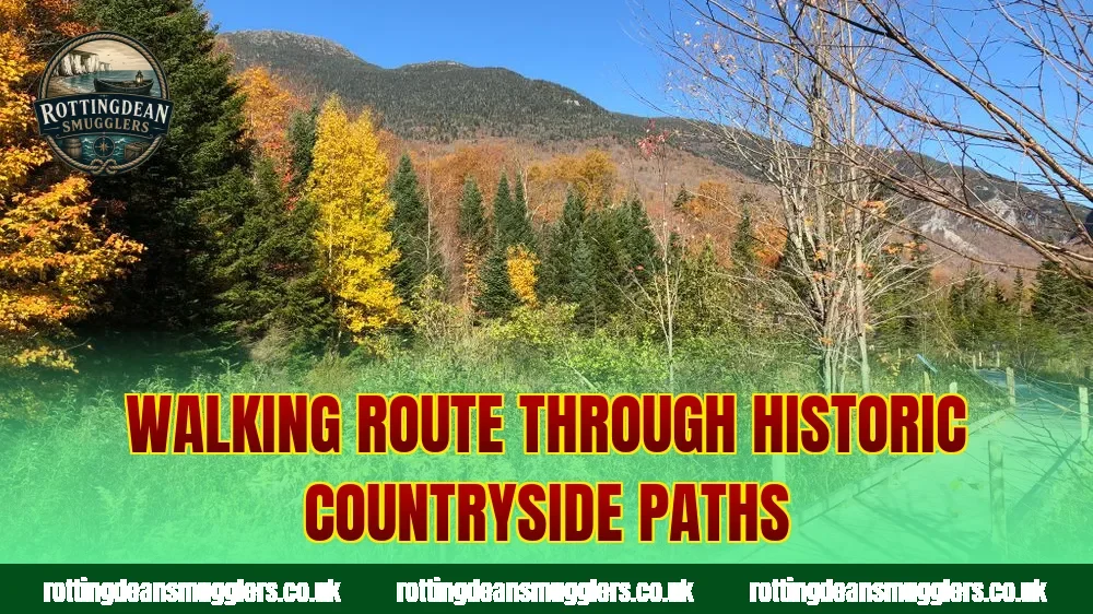 Walking route through historic countryside paths