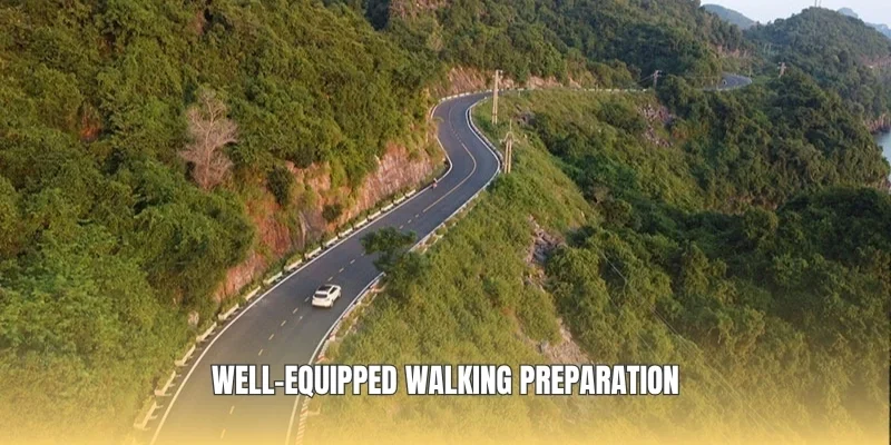 Well-equipped walking preparation