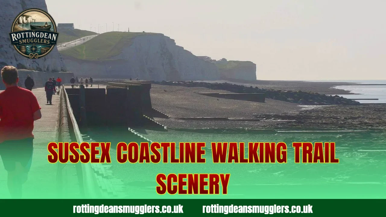 Sussex coastline walking trail scenery